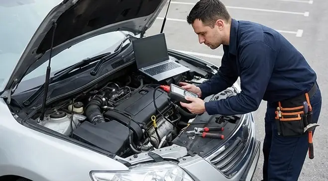 Открытие капота автомобиля